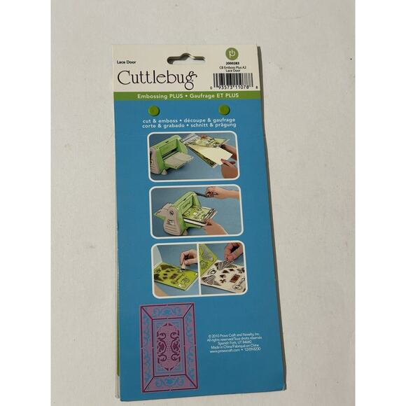 Cuttlebug LACE DOOR Embossing PLUS Folder Cut & Emboss Card +‎ Reindeer Folder - Picture 3 of 4